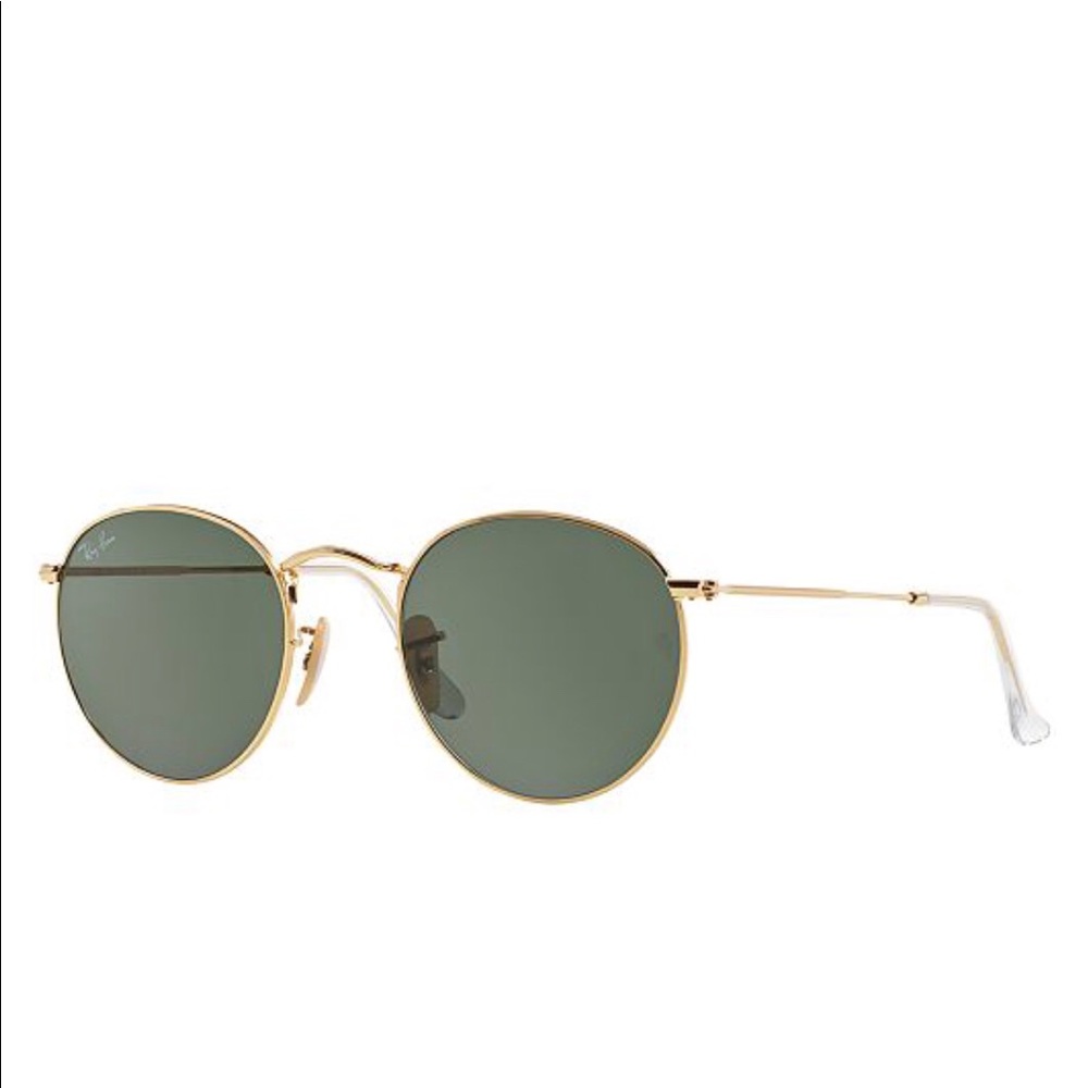 Black rounded ray ban glasses